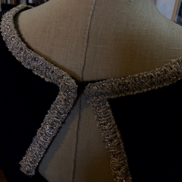 Black beaded cocktail dress - Picture 2 of 4